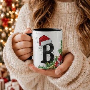 Personalized Christmas Monogram Mug