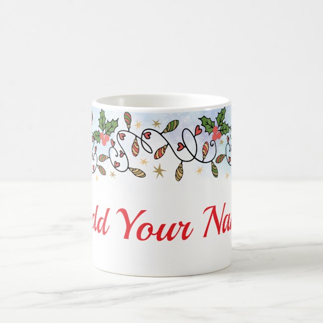 Personalized Christmas Mug – Add Your Name  (Center)