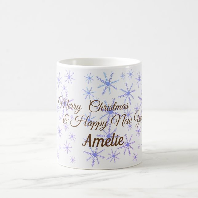 Personalized Christmas Mug Snowflakes (Center)