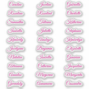 Personalized Christmas Name Calligraphy Sheet Sticker