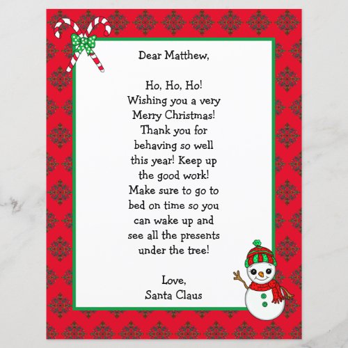 Personalized Christmas Name Letter from Santa  