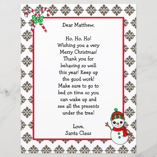 Personalized Christmas Name Letter from Santa  