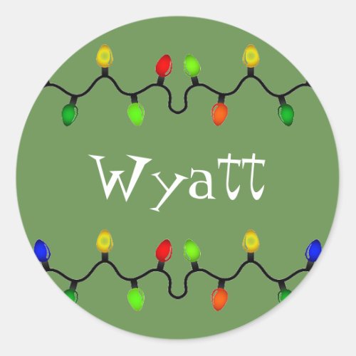 Personalized Christmas Name Stickers