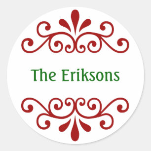 Personalized Christmas Name Stickers