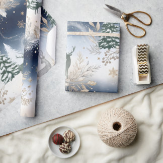 Personalized Christmas Name Wrapping Paper | Elega