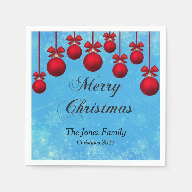 Personalized Christmas Napkins (Front)