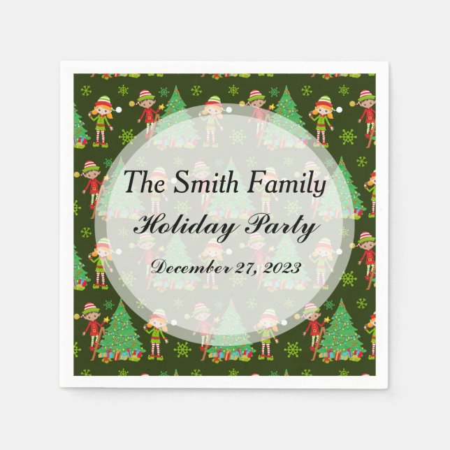 Personalized Christmas Napkins (Front)