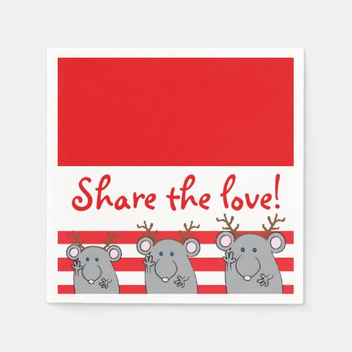 Personalized Christmas Napkins Share the Love
