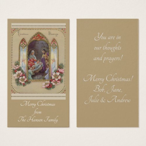 Personalized Christmas  Nativity Holy Cards