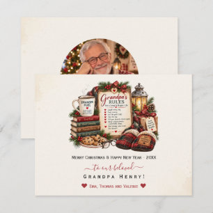 Personalized Christmas & New Year Card for Grandpa