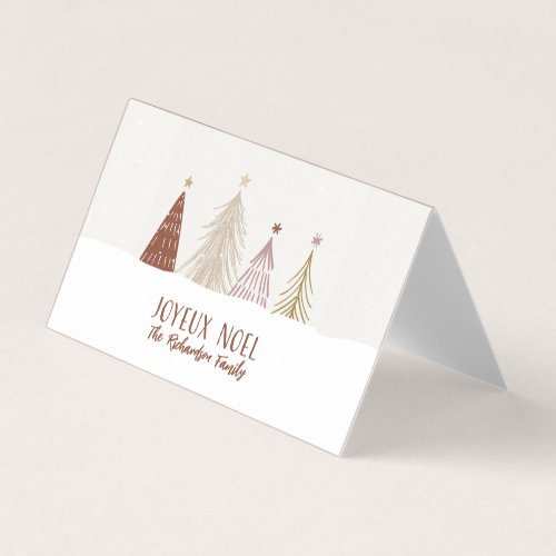 Personalized Christmas Noel Mini Gift Tag Cards