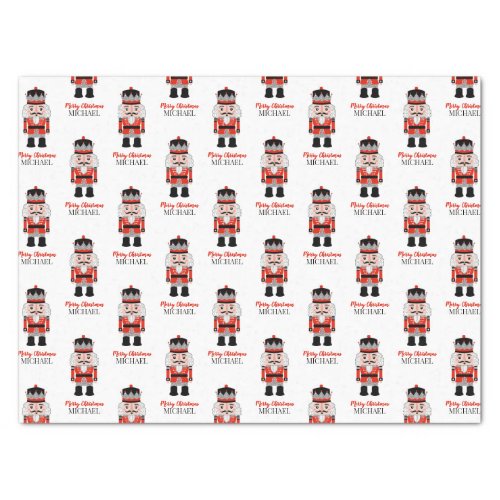 Personalized Christmas nutcracker tissue paper