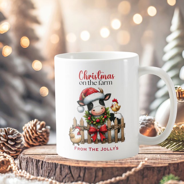 Personalized Christmas on the Farm Animals Coffee Mug (Creator Uploaded)
