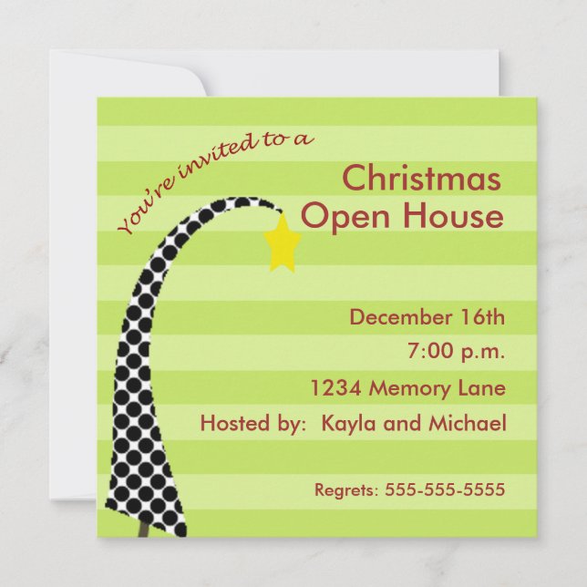 Personalized Christmas Open House Invitation (Front)