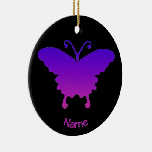 Personalized Christmas Ornament Butterfly Cool | Zazzle