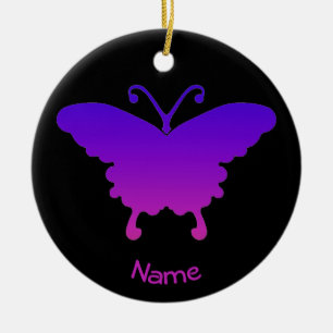 Personalized Christmas Ornament Butterfly Cool