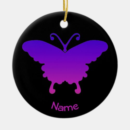 Personalized Christmas Ornament Butterfly Cool