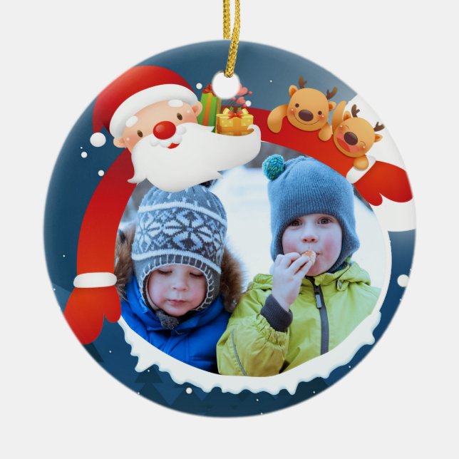 Personalized Christmas Ornament, Ceramic Ornament (Front)