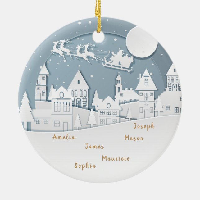 Personalized Christmas Ornament – Family Keepsake (Back)