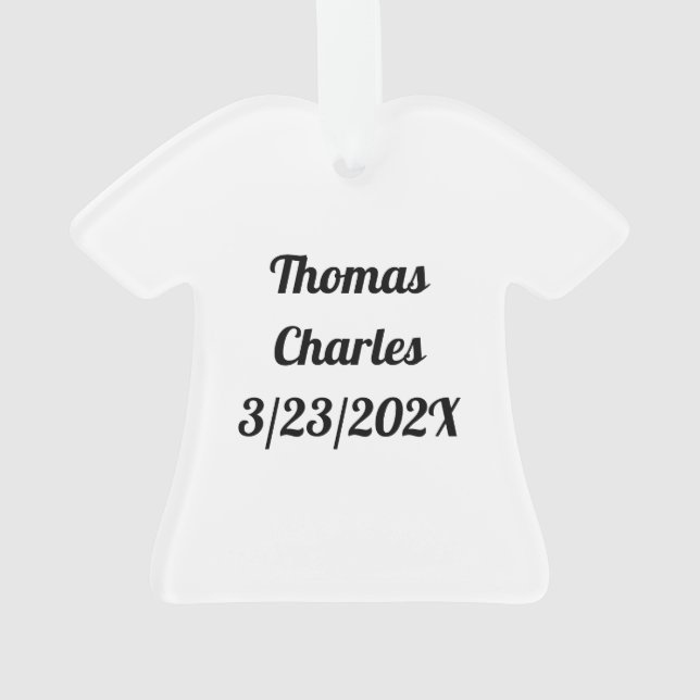 Personalized Christmas Ornament for Child and Baby (Back)