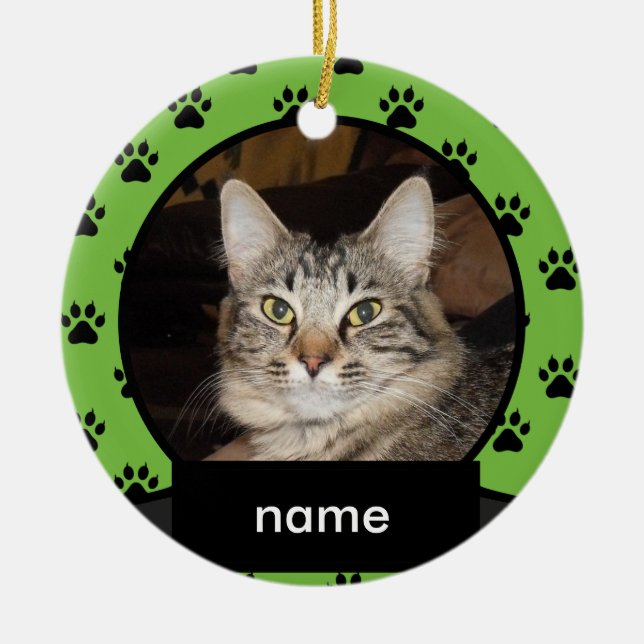Personalized Christmas Ornament for your Cat (Front)