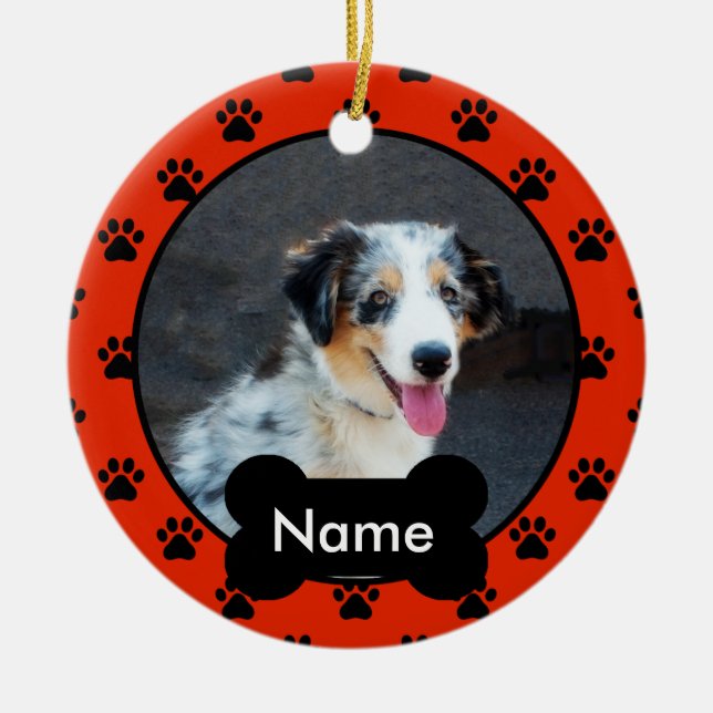 Personalized Christmas Ornament for your Dog (Front)
