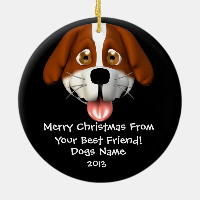 Personalized Christmas Ornament From A Dog (Back)