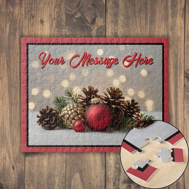 Personalized Christmas Ornament Jigsaw Puzzle (Personalized Christmas Ornament Jigsaw Puzzle)