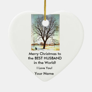 Personalized Christmas Ornament Snow Scene