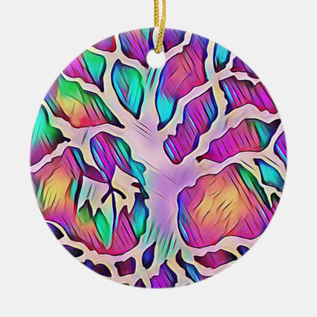 Personalized Christmas Ornament Tree of Life (Front)