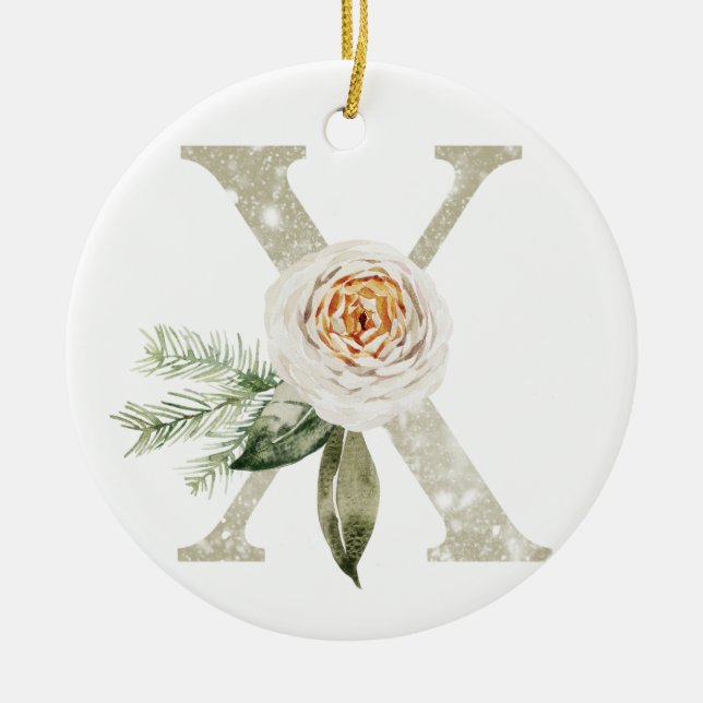 Personalized Christmas ornament with your initials (Front)
