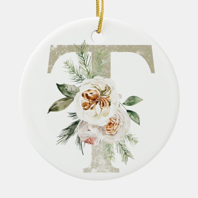 Personalized Christmas ornament with your initials (Front)