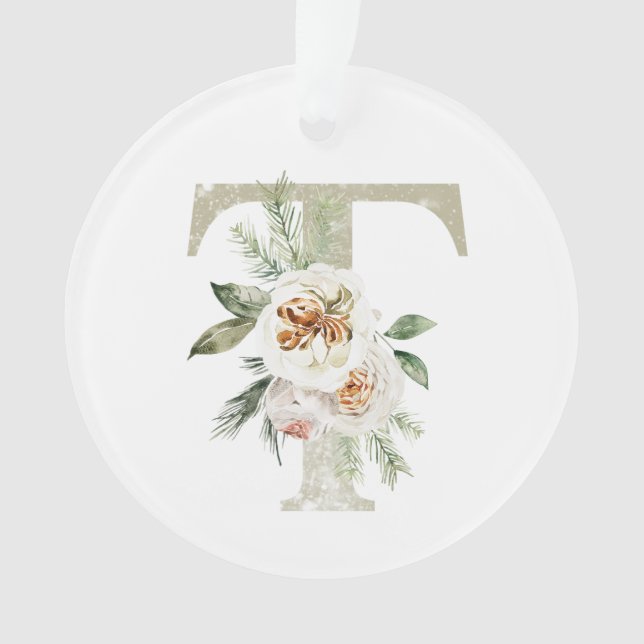 Personalized Christmas ornament with your initials (Front)