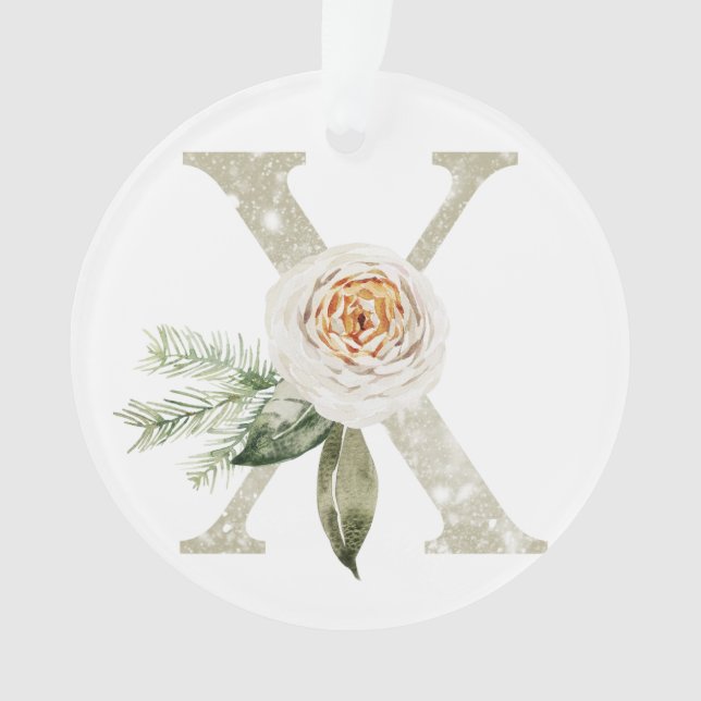Personalized Christmas ornament with your initials (Front)