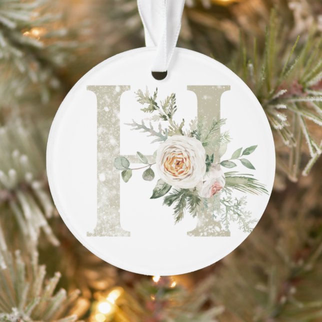 Personalized Christmas ornament with your initials (Tree)