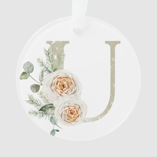 Personalized Christmas ornament with your initials (Front)