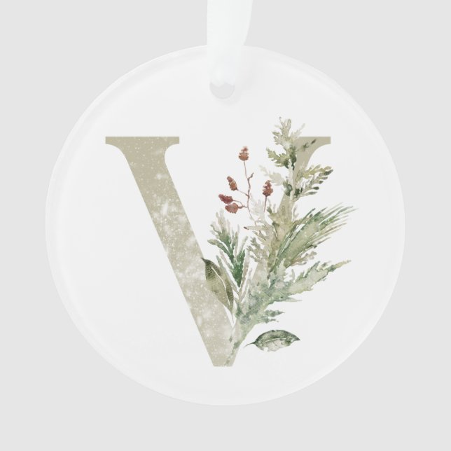 Personalized Christmas ornament with your initials (Front)