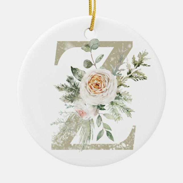 Personalized Christmas ornament with your initials (Front)