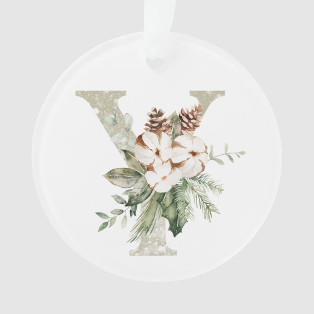 Personalized Christmas ornament with your initials (Front)