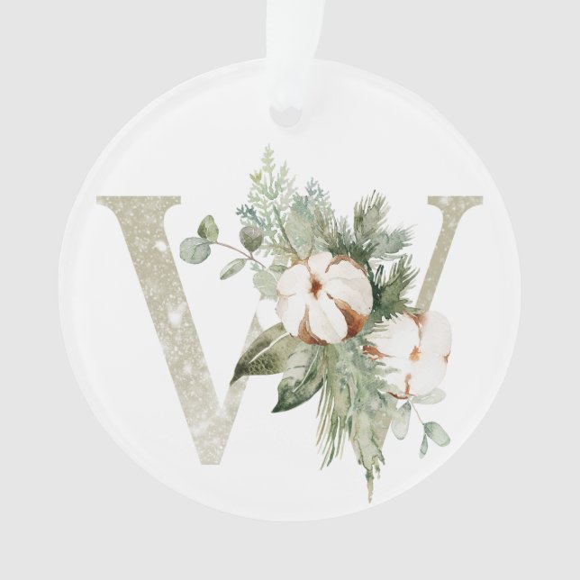 Personalized Christmas ornament with your initials (Front)