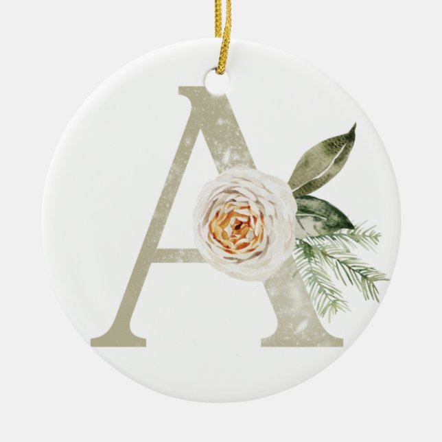 Personalized Christmas ornament with your initials (Front)