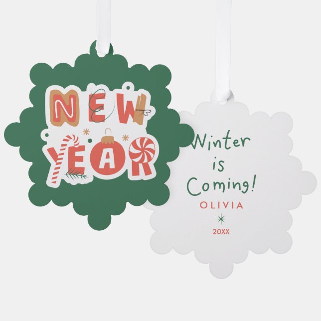 Personalized Christmas Ornaments – Cute Holiday  (Front/Back)