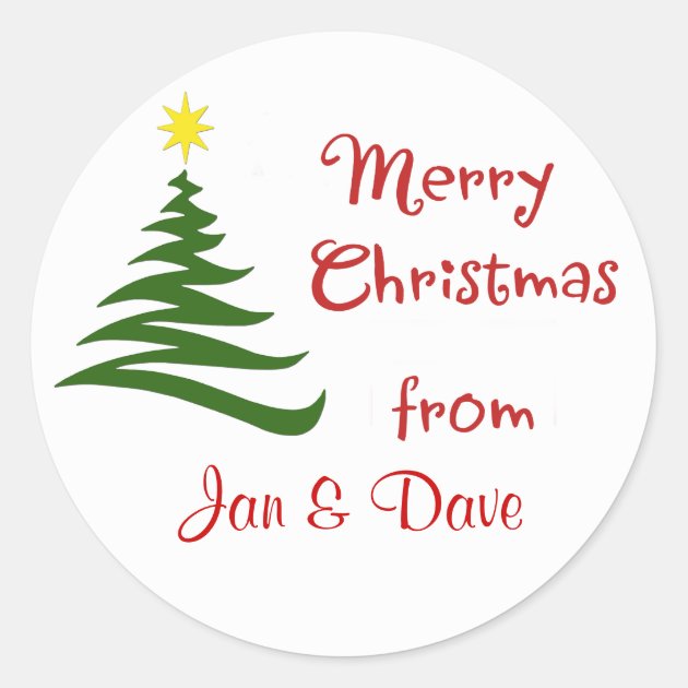 Personalized Christmas Package Gift Classic Round Sticker