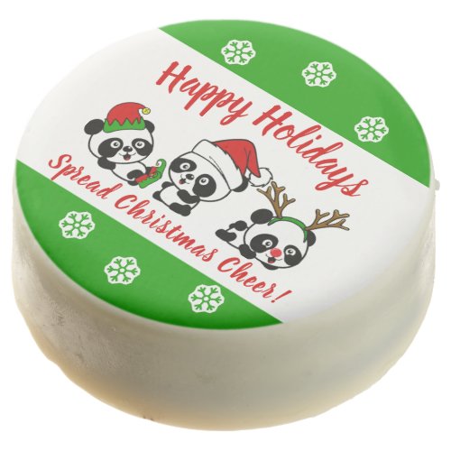Personalized Christmas Pandas Christmas Chocolate Covered Oreo
