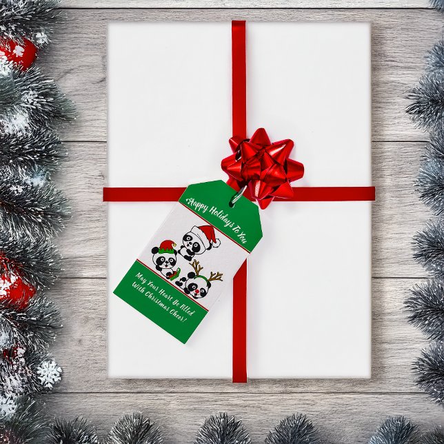 Personalized Christmas Pandas Gift Tags (Creator Uploaded)