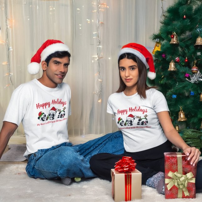 Personalized Christmas Pandas T-Shirt (Creator Uploaded)