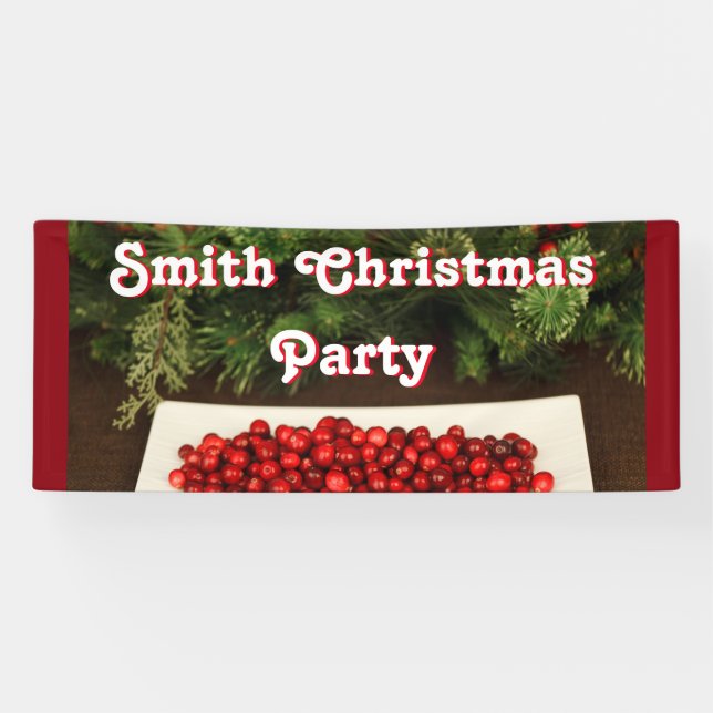 Personalized Christmas Party Banner (Horizontal)