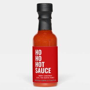 Personalized Christmas Party Favor Hot Sauce