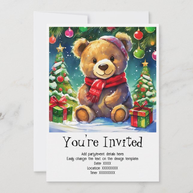 Personalized Christmas Party Invitation (Front)