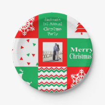 Personalized Christmas Party Plate